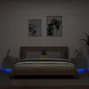 Image de vidaXL Tables de chevet murales avec lumiÃ¨res LED 2 pcs gris bÃ©ton
