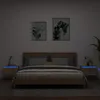 Image de Vidaxl Tables De Chevet Murales Avec LumiÃ¨res Led 2 Pcs ChÃªne Sonoma