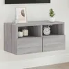 Image de vidaXL Meuble TV mural sonoma gris 60x30x30 cm bois d'ingÃ©nierie