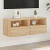 Image de vidaXL Meuble TV mural chÃªne sonoma 80x30x30 cm bois d'ingÃ©nierie