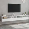 Image de vidaXL Meubles TV muraux 2 pcs blanc 100x30x30 cm bois d'ingÃ©nierie