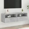 Image de vidaXL Meuble TV mural gris bÃ©ton 100x30x30 cm bois d'ingÃ©nierie