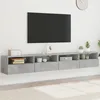 Image de vidaXL Meubles TV muraux 2pcs gris bÃ©ton 100x30x30cm bois d'ingÃ©nierie