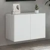 Image de vidaXL Meuble TV mural blanc 60x30x41 cm