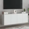 Image de vidaXL Meubles TV muraux 2 pcs blanc 60x30x41 cm