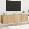 Image de Vidaxl Meubles Tv Muraux 2 Pcs ChÃªne Sonoma 80x30x41 Cm