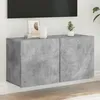 Image de vidaXL Meuble TV mural gris bÃ©ton 80x30x41 cm