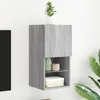 Image de vidaXL Meuble TV avec lumiÃ¨res LED sonoma gris 30,5x30x60 cm