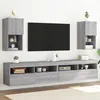 Image de vidaXL Meubles TV avec lumiÃ¨res LED 2 pcs sonoma gris 30,5x30x60 cm