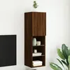 Image de vidaXL Meuble TV avec lumiÃ¨res LED chÃªne marron 30,5x30x102 cm