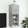 Image de vidaXL Meuble TV avec lumiÃ¨res LED gris bÃ©ton 40,5x30x102 cm