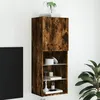 Image de Vidaxl Meuble Tv Avec LumiÃ¨res Led ChÃªne FumÃ© 40,5x30x102 Cm