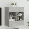 Image de vidaXL Meuble TV mural avec lumiÃ¨res LED gris bÃ©ton 58,5x30x60,5 cm