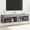 Image de vidaXL Meubles TV avec lumiÃ¨res LED 2 pcs sonoma gris 60x30x30 cm