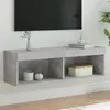 Image de vidaXL Meuble TV avec lumiÃ¨res LED gris bÃ©ton 100x30x30 cm