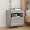Image de vidaXL Meuble TV mural avec lumiÃ¨res LED sonoma gris 40x30x40 cm