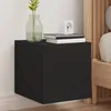 Image de vidaXL Meubles TV muraux avec lumiÃ¨res LED 2 pcs noir 30,5x35x30 cm