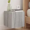 Image de vidaXL Meuble TV mural avec lumiÃ¨res LED sonoma gris 30,5x35x30 cm