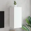 Image de vidaXL Meuble TV mural avec lumiÃ¨res LED blanc 30,5x35x70 cm