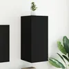 Image de vidaXL Meuble TV mural avec lumiÃ¨res LED noir 30,5x35x70 cm