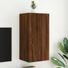 Image de vidaXL Meuble TV mural avec lumiÃ¨res LED chÃªne marron 40,5x35x80 cm