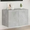 Image de vidaXL Meuble TV mural avec lumiÃ¨res LED gris bÃ©ton 60x35x41 cm