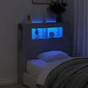 Image de vidaXL TÃªte de lit Ã  LED gris bÃ©ton 100x18,5x103,5cm bois d'ingÃ©nierie