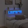Image de TÃªte de lit LED blanc 140x18,5x103,5 cm bois contreplaquÃ©