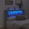 Image de vidaXL TÃªte de lit Ã  LED gris bÃ©ton 140x18,5x103,5cm bois d'ingÃ©nierie