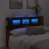 Image de Vidaxl TÃªte De Lit Ã Led ChÃªne FumÃ© 160x18,5x103,5cm Bois D'ingÃ©nierie