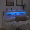 Image de TÃªte de lit LED blanc 180x18,5x103,5 cm bois contreplaquÃ©