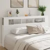 Image de TÃªte de lit LED blanc 200x18,5x103,5 cm bois contreplaquÃ©