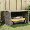 Image de vidaXL Garage pour robot tondeuse gris 86x90x52/57 cm rÃ©sine tressÃ©e