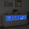 Image de vidaXL Buffet avec lumiÃ¨res LED blanc 162x37x67 cm