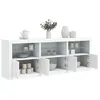 Image de vidaXL Buffet avec lumiÃ¨res LED blanc 181,5x37x67 cm