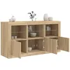 Image de Vidaxl Buffet Avec LumiÃ¨res Led ChÃªne Sonoma 123x37x67 Cm