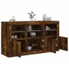 Image de Vidaxl Buffet Avec LumiÃ¨res Led ChÃªne FumÃ© 123x37x67 Cm