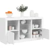 Image de vidaXL Buffet avec lumiÃ¨res LED blanc 123x37x67 cm