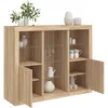 Image de vidaXL Buffets avec lumiÃ¨res LED 3 pcs chÃªne sonoma bois d'ingÃ©nierie