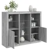 Image de vidaXL Buffets avec lumiÃ¨res LED 3 pcs sonoma gris bois d'ingÃ©nierie