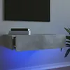 Image de vidaXL Meuble TV avec Ã©clairage LED gris bÃ©ton 60x35x15,5 cm