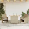 Image de Vidaxl Ensemble De Bistro 3 Pcs Avec Coussins Beige RÃ©sine TressÃ©e