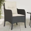 Image de Vidaxl Chaises De Jardin Avec Coussins 2 Pcs Noir RÃ©sine TressÃ©e