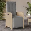 Image de Vidaxl Chaise Inclinable De Jardin Et Repose-Pied MÃ©lange Beige Rotin