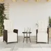 Image de Vidaxl Chaises Inclinables De Jardin Lot De 2 Avec Repose-Pied Rotin