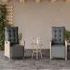 Image de Vidaxl Chaises Inclinables De Jardin Lot De 2 Avec Repose-Pied Rotin