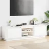 Image de vidaXL Meuble TV Blanc 140x35x40 cm Bois de pin massif