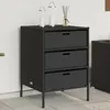 Image de Vidaxl Armoire De Rangement De Jardin Noir 55x59x80 Cm RÃ©sine TressÃ©e