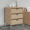Image de Vidaxl Armoire De Rangement De Jardin Beige 55x59x80 Cm RÃ©sine TressÃ©e