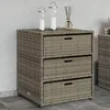 Image de Vidaxl Armoire De Rangement De Jardin Gris 55x59x69 Cm RÃ©sine TressÃ©e